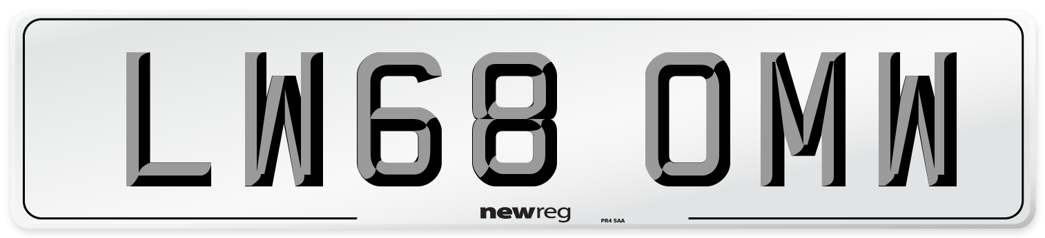 LW68 OMW Number Plate from New Reg